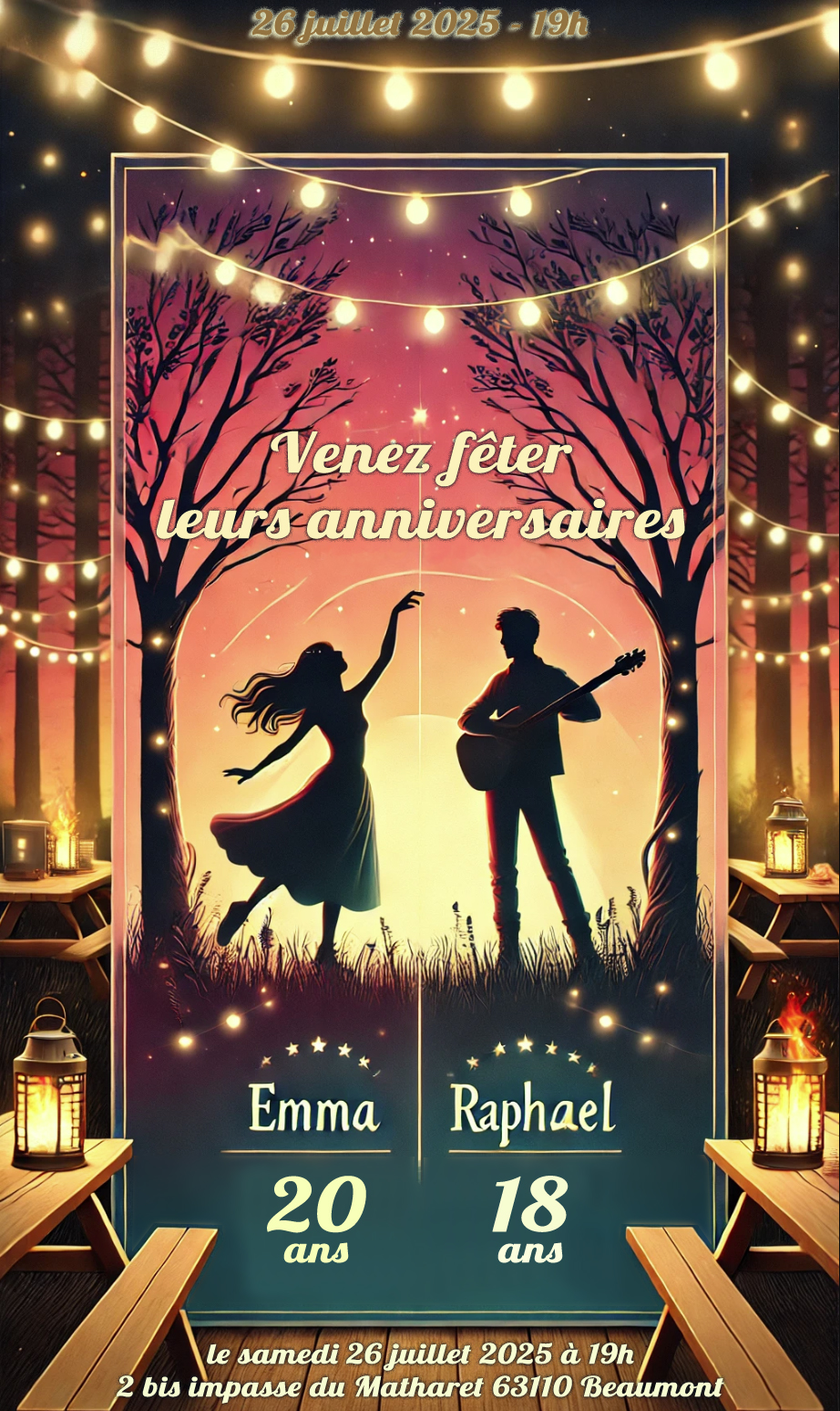 Anniversaires d'Emma et Raphael - 26 juillet 2025